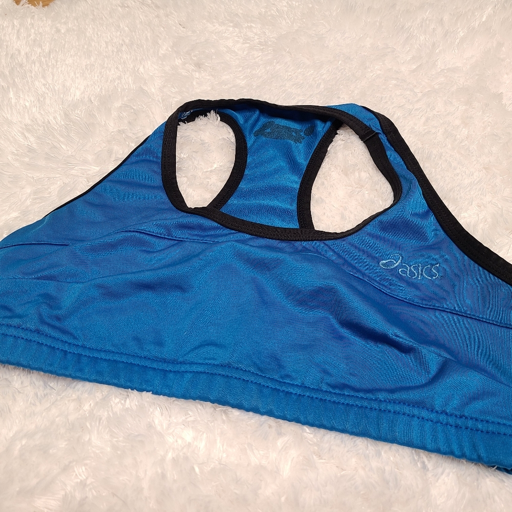Blue ASICS medium sports bra